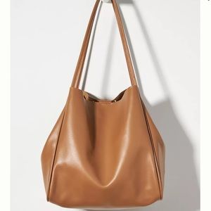 Anthropologie Slouchy Faux Leather Tote
